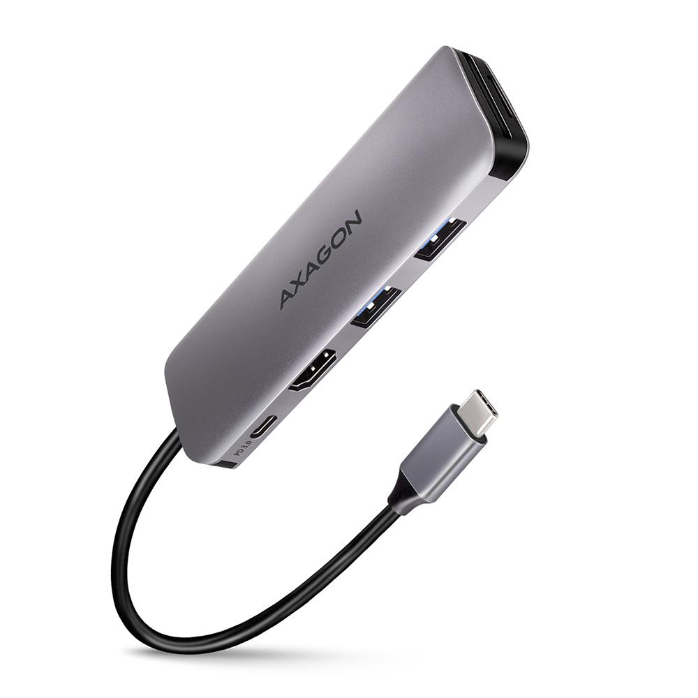 USB3.2 šakotuvas 5in1 0.2m HMC-5 Axagon