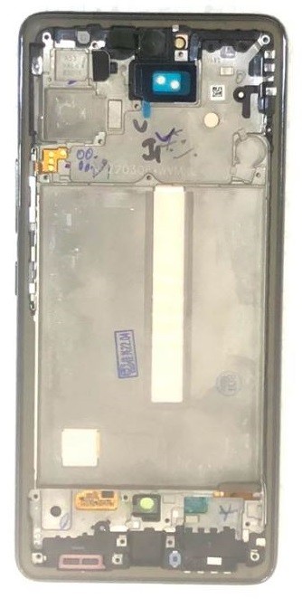 Ekranas Samsung A536 A53 5G 2022 su lietimui jautriu stikliuku ir rėmeliu Awesome Black originalus (assembled service pack)