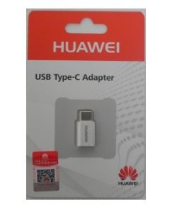 Adapteris Huawei AP52 iš Type-C į MicroUSB baltas