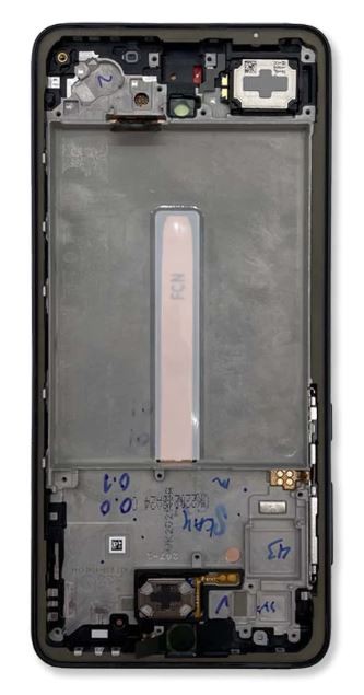 Ekranas Samsung A336 A33 5G 2022 su lietimui jautriu stikliuku ir rėmeliu Black originalus (service pack)