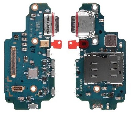Lanksčioji jungtis Samsung S908 S22 Ultra su įkrovimo kontaktu, mikrofonu, SIM lizdu originali (service pack)