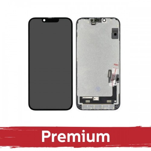 LCD ekranas suderinamas su iPhone 15 juodas (Hard OLED / Premium) /*Removable IC*/