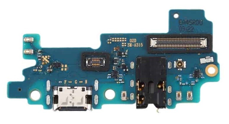 Lanksčioji jungtis Samsung A315 A31 2020 su įkrovimo kontaktu, mikrofonu, ausinių lizdu originali (service pack)