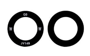 Samsung S901 S22 kameros stikliukas Black (lens Main) 1pcs (service pack)