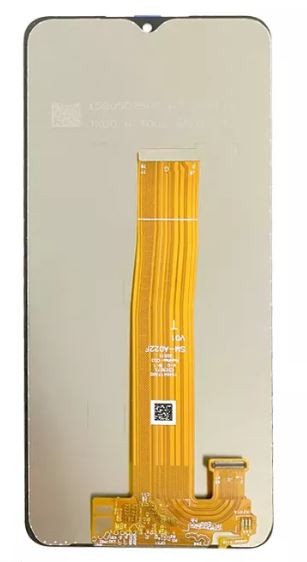 Ekranas Samsung A022F/M127 A02/M12 (A022F LCD brown flex) su lietimui jautriu stikliuku Black originalus