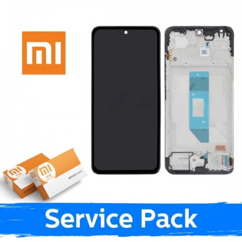 LCD ekranas suderinamas su Xiaomi Redmi Note 14 4G (EU version) juodas su rėmeliu (Service Pack)