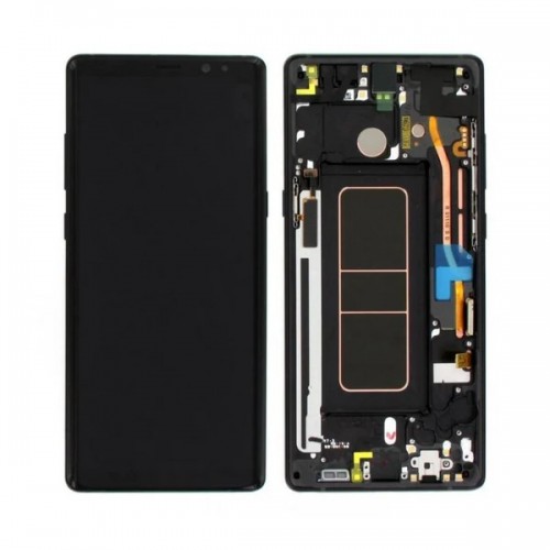 LCD ekranas suderinamas su Samsung N950 Note 8 su rėmeliu / Pusnakčio juodas / HQ