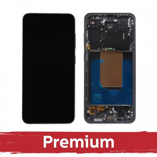 LCD ekranas suderinamas su Samsung S721 S24 FE su rėmeliu / Grafitinė (juodas) / OEM