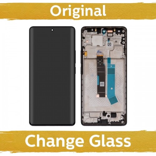 LCD ekranas suderinamas su Xiaomi Redmi Note 14 Pro 4G su rėmeliu / Midnight juodas / (Atnaujintas: Kinija)