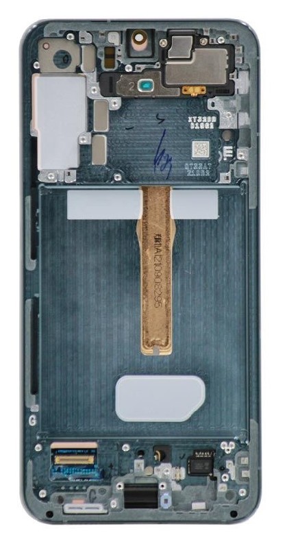 Ekranas Samsung S906 S22 Plus su lietimui jautriu stikliuku ir rėmeliu Green originalus (service pack)