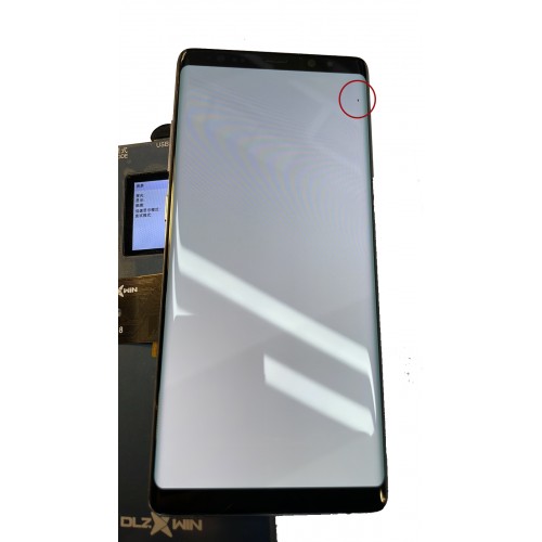 LCD ekranas, suderinamas su Samsung N950 Note 8 su rėmeliu / Orchidėjų pilka / (Atnaujintas: Telemax) (su defektais 1)