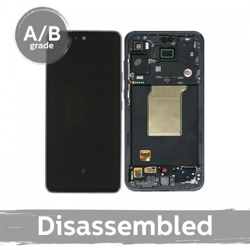 LCD ekranas, suderinamas su Samsung A556 A55 5G su rėmeliu / Citrininis / (9.5/10 išardytas)