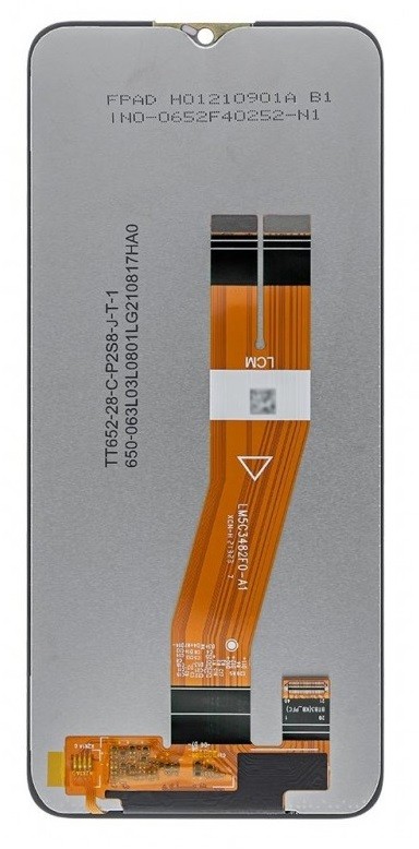 Ekranas Samsung A035G (A03 2022) su lietimui jautriu stikliuku Black originalus