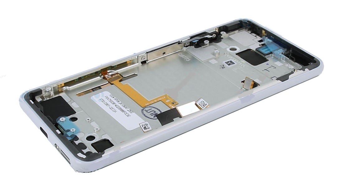 Ekranas Google Pixel 3 su lietimui jautriu stikliuku ir rėmeliu White originalus (used Grade A)