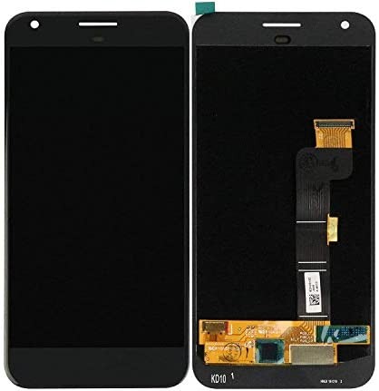 Ekranas Google Pixel XL su lietimui jautriu stikliuku Black originalus (service pack)