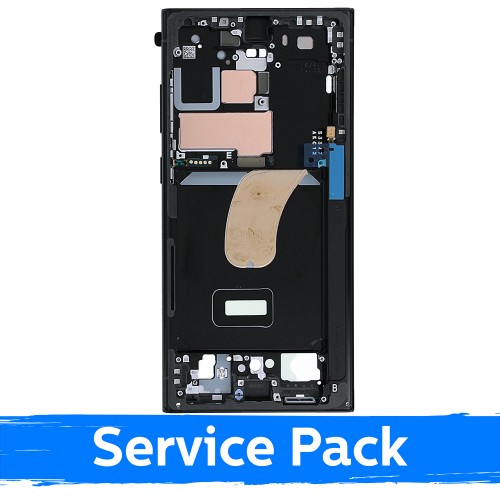 Vidurinis rėmas Samsung S918 S23 Ultra / Graphite / (Service Pack)