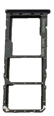 SIM kortelės laikiklis Samsung A505 A50 2019 Prism Crush Black originalus (service pack)