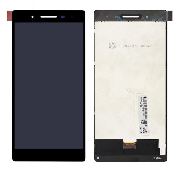 Ekranas Lenovo Tab 4 TB-7504F TV070HDM-TL9 su lietimui jautriu stikliuku (ruda jungtis) Black (Refurbished) ORG