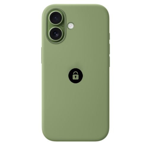 Dėklas "Silicone Case v2" iPhone 17 / Šviesiai samanotas / pakuotėje