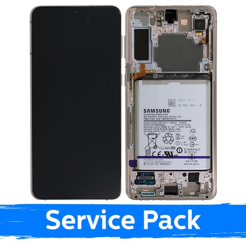 LCD ekranas suderinamas su Samsung G996 S21 Plus su rėmeliu / Phantom Violet / (Service Pack) + su baterija
