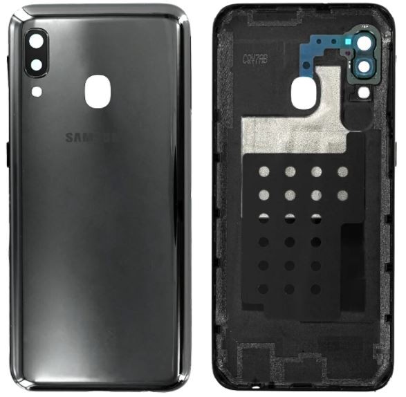Galinis dangtelis Samsung A202 A20e 2019 Black originalus (service pack)