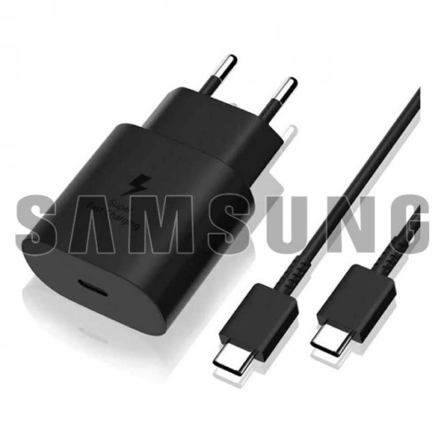 Įkroviklis Samsung EP-TA800B juodas 25W (incl. packing) + Type-C laidas / 100% Genuine /