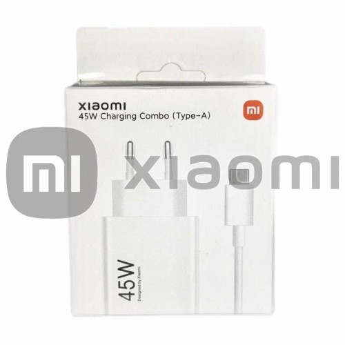 Įkroviklis Xiaomi MDY-17-EF (BHR07SLEU) baltas 45W (su pakuote) + laidas "Type-C" / 100% originalus /