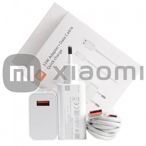 Įkroviklis Xiaomi MDY-11-EZ baltas 33W (su pakuote) + laidas "Type-C" / 100% originalus /