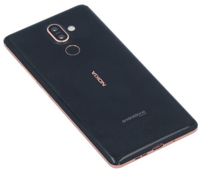 Galinis dangtelis Nokia 7 Plus Black/Copper originalus (used Grade A)