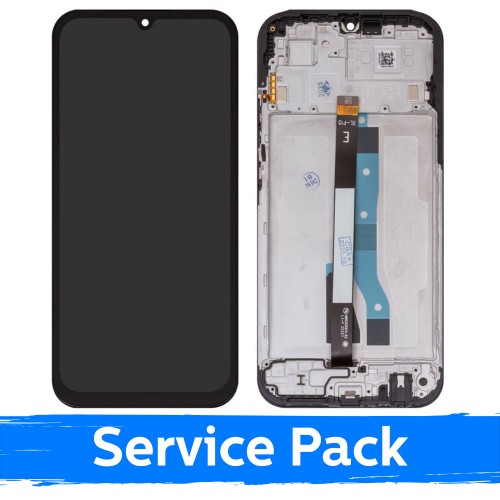 LCD ekranas suderinamas su Xiaomi Redmi 15C 5G (ES versija) juodas su rėmeliu (Service Pack)