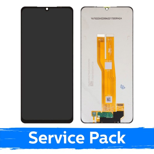 LCD ekranas suderinamas su Samsung A075 A07 (2022) juodas (Service Pack / Aftermarket)(NF versija)