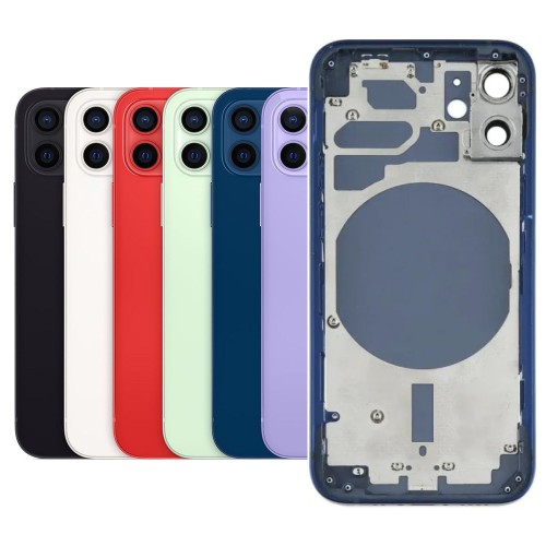 Galinis dangtelis suderinamas su iPhone 12 Mini pilnas korpusas / baltas / OEM