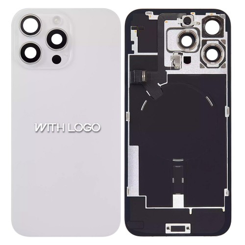 Galinis dangtelis suderinamas su iPhone 16 Pro Max / White Titanium / (visos dalys įtrauktos) / OEM
