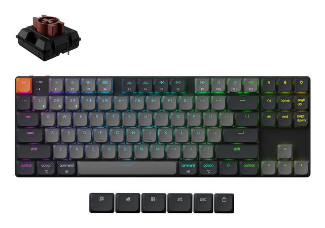 Belaidė klaviatūra KEYCHRON K1 RGB juoda K1X-B3
