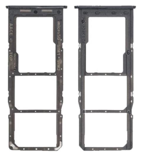 SIM kortelės laikiklis Samsung A13 A135/A137 Black originalus (service pack)