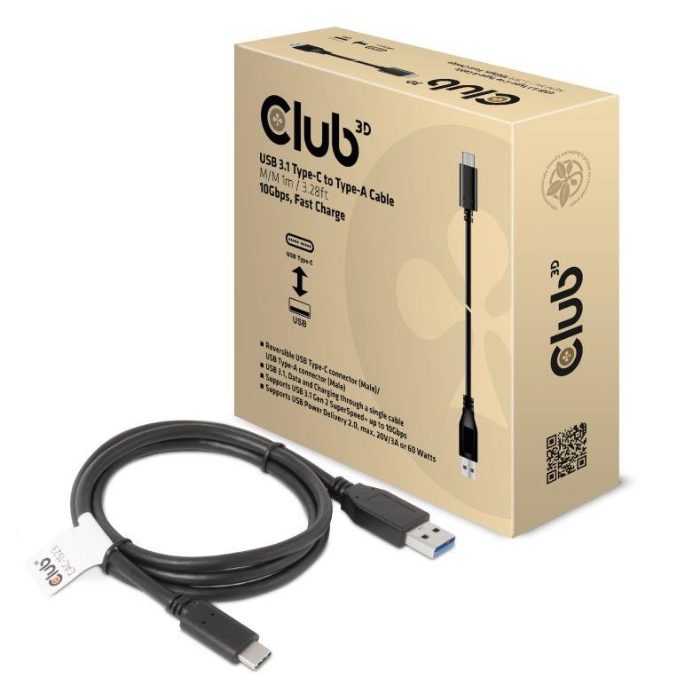 Club3D USB-C į USB3.1 laidas 1m M/M CAC-1523