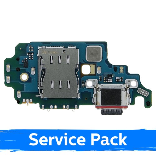 Krovimo lizdas skirtas Samsung G998 S21 Ultra su lanksčiąja jungtimi / plata (Service Pack)