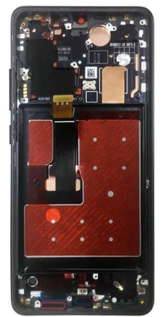 Ekranas Huawei P30 PRO su lietimui jautriu stikliuku ir rėmeliu Black OLED