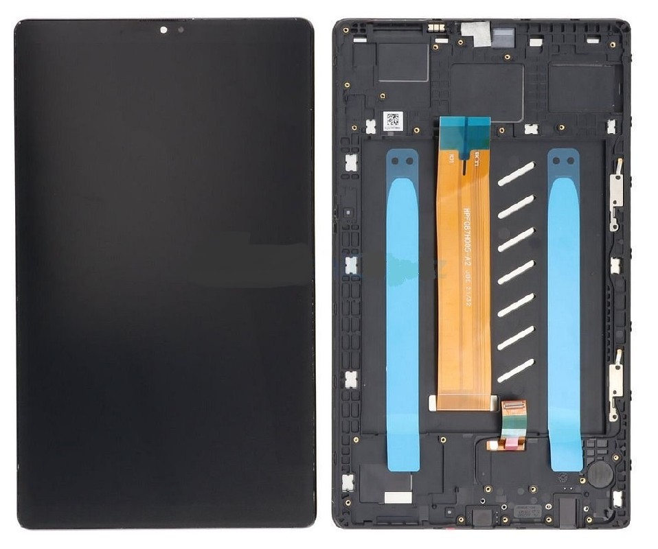 Ekranas Samsung T225 Tab A7 LTE su lietimui jautriu stikliuku ir rėmeliu Black (Refurbished) ORG