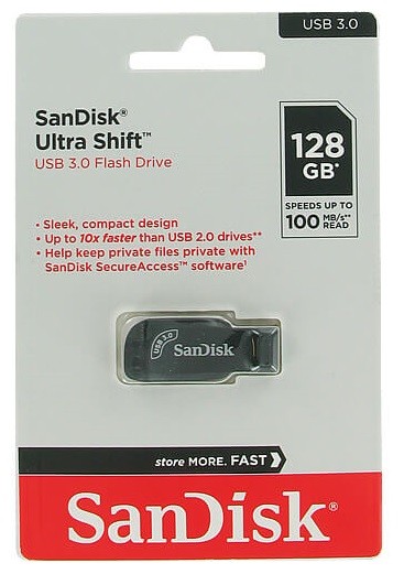 Atmintinė SanDisk Ultra Shift 128GB USB 3.0