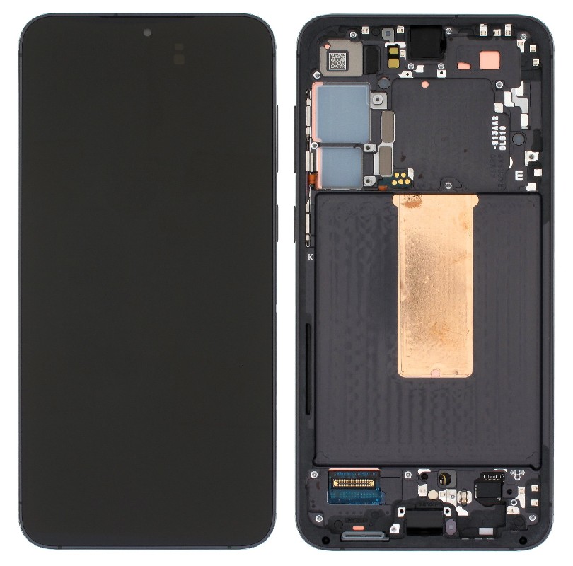 Ekranas Samsung S916 S23+ 5G su lietimui jautriu stikliuku ir rėmeliu Phantom Black originalus (service pack)