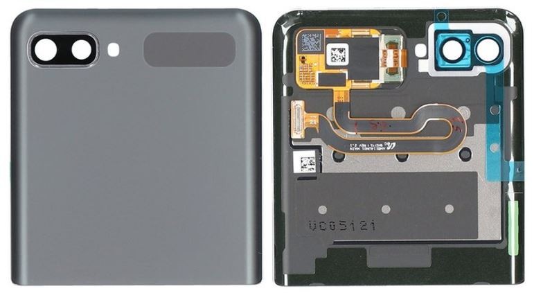Ekranas Samsung F707 Z Flip 5G su lietimui jautriu stikliuku ir rėmeliu išorinis (Outer) Mystic Grey originalus (used Grade C)