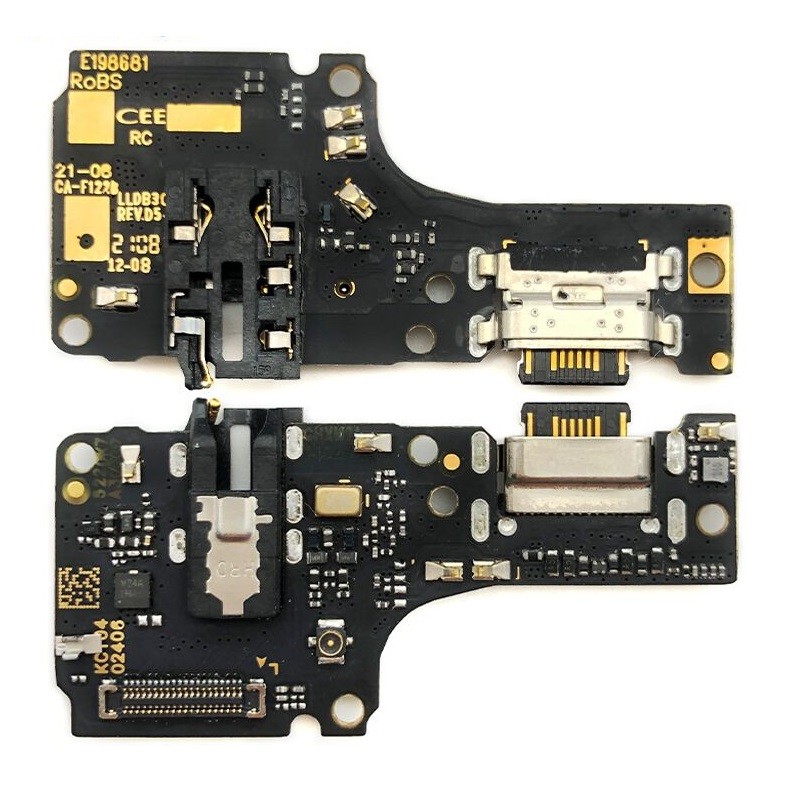 Lanksčioji jungtis Xiaomi Redmi Note 10 4G/Redmi Note 10S/Poco M5s įkrovimo kontakto su mikrofonu originalus (service pack)