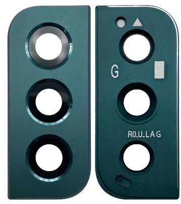 Samsung S901 S22 kameros stikliukas su rėmeliu Green ORG