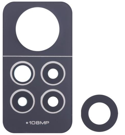 Xiaomi Redmi Note 12 Pro 4G kameros stikliukas Black 108MP (only lens 2pcs) ORG