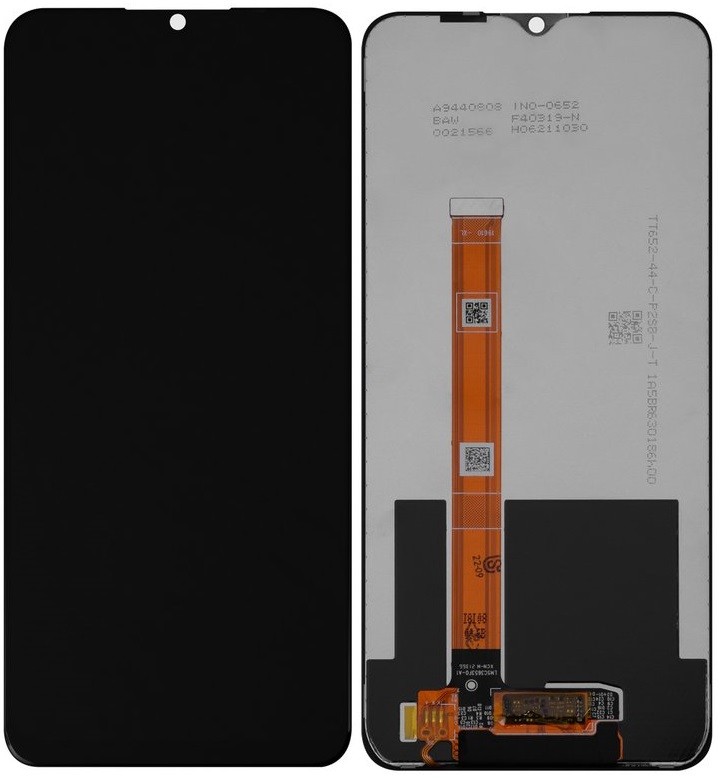 Ekranas Realme C21Y/C25Y 4G (2021) su lietimui jautriu stikliuku Black ORG