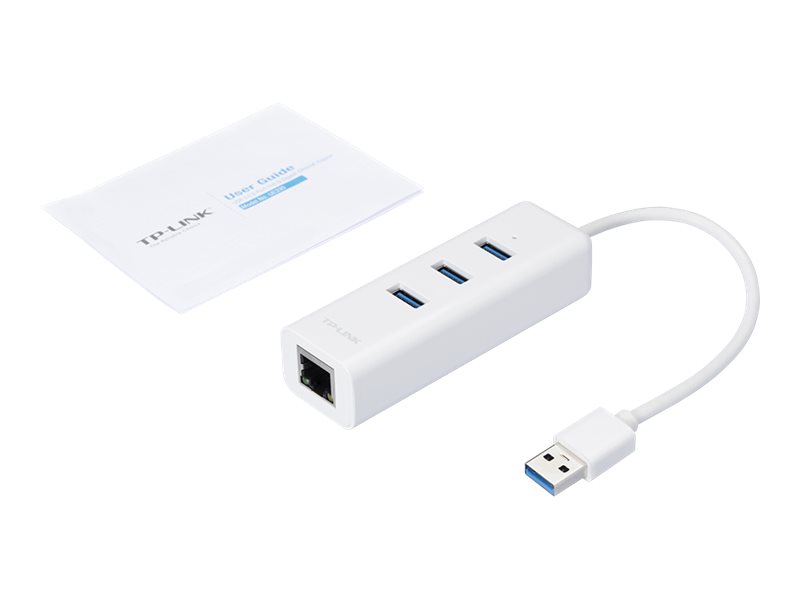 TINKLO ADAPTERIS USB3 3 PRIEVADŲ 1000M/UE330 TP-LINK