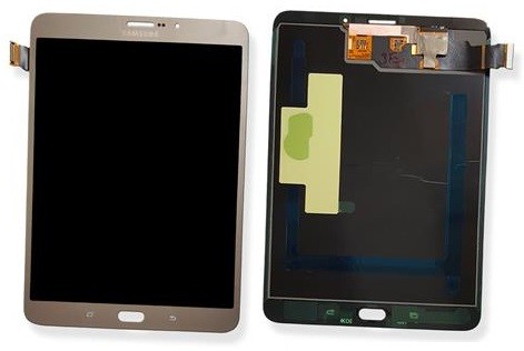 Ekranas Samsung T710/T713/T715 Tab S2 8.0 su lietimui jautriu stikliuku Gold originalus (service pack)