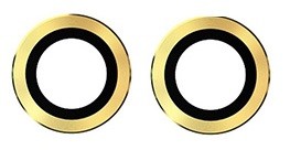 iPhone 14/14 Plus kameros stikliukas su rėmeliu Yellow (2pcs) ORG