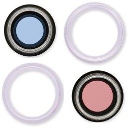 iPhone 14/14 Plus kameros stikliukas su rėmeliu Purple (2pcs) ORG